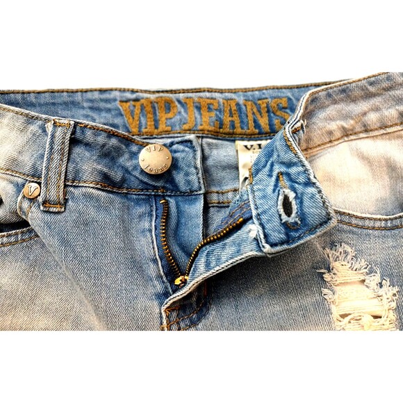 VIP Jeans Skinny Light Wash Distressed Ripped - Picture 5 of 9